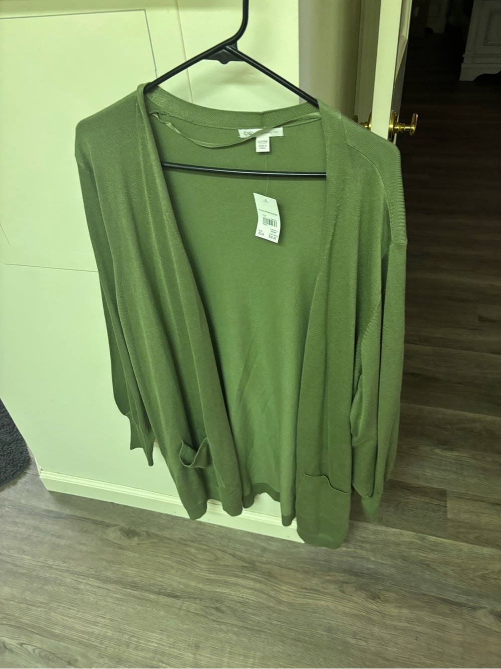 Cato Olive Open-Front Women's Cardigan